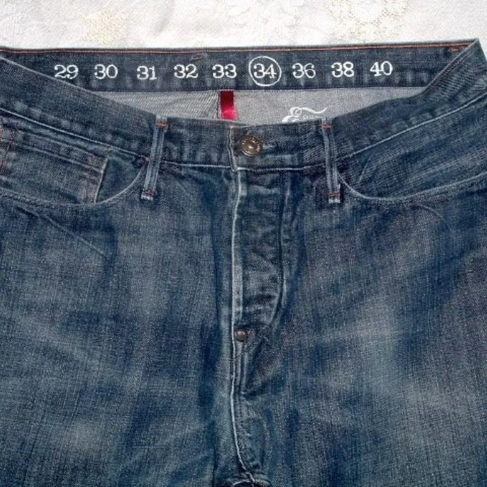 Earnest Sewn blue denim jeans Hemingway 34 vintage